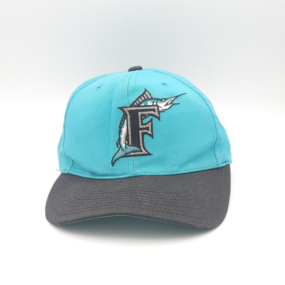 1993 Florida Marlins Snapback Hat Teal Black  Cap Vintage